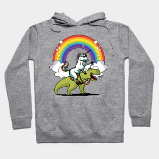 Unicorn Riding T-Rex Hoodie